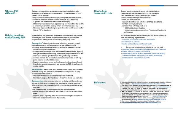 Suicide Fact Sheet flyer (8.5" x 11", bi-fold/spread format, English) - Image 3
