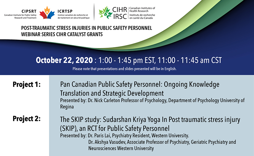 CIPSRT Posttraumatic Stress Injuries In Public Safety Personnel