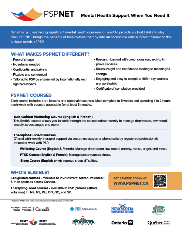 PSPNET Mental Health Support flyer (8.5" x 11", Bilingual) - Image 2